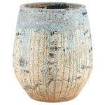 Sicilia Planter - Antique White / Blue Drip