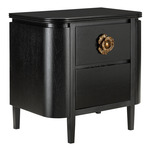 Briallen Nightstand - Brass / Black