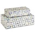 Sky Blue Box Set of 2 - Blue / White