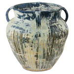Agrigento Planter - Antique White / Blue Drip