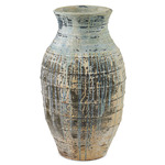 Ragusa Planter - Antique White / Blue Drip