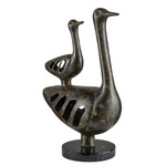 Duck Family Sculpture - Bronze