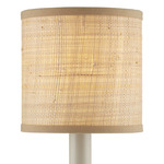 Grasscloth Chandelier / Wall Sconce Shade - Natural Grasscloth