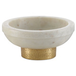 Valor Bowl - Brass / White Marble