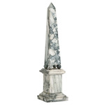 Sorority Obelisk - Green / Off White Marble