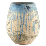 Sicilia Planter - Antique White / Blue Drip