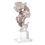 Small Faux Rock Crystal Sculpture - Clear / Purple