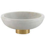Valor Bowl - Brass / White Marble