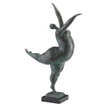Butterfly Ballerina Sculpture - Black / Green