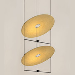 Cilia Pendant - Black / Woven Palma