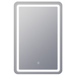 Aria Rectangle Lighted Mirror - White / Mirror