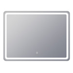 Aria Rectangle Lighted Mirror - White / Mirror