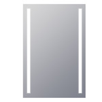 Charisma Rectangle Lighted Mirror - White / Mirror