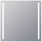 Charisma Square Lighted Mirror - White / Mirror
