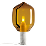Lighthouse Table Lamp - White Carrara Marble / Amber