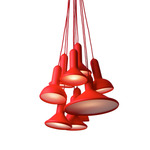 Torch Bunch Multi Light Pendant - Red