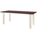 Atura Dining Table - Cashmere / Burgundy