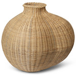 Bola Braided Floor Vase - Natural