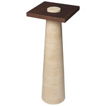 Grova Pedestal - Travertine / Ash Brown