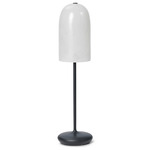 Gry Rechargeable Table Lamp - Black / Textured Glass