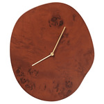 Melt Wall Clock - Dark Stained Burl