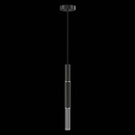 Antonia Cylinder Pendant - Black / Nickel / No Skin / Crystal