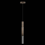 Antonia Cylinder Pendant - Bronze / Nickel / No Skin / Crystal