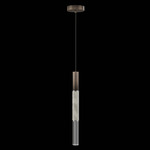 Antonia Cylinder Pendant - Bronze / Nickel / Smoke / Crystal