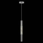 Antonia Cylinder Pendant - Silver Leaf / Nickel / Smoke / Crystal