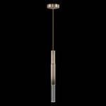 Antonia Cylinder Pendant - Ombre Bronze / Brass / No Skin / Crystal