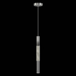 Antonia Cylinder Pendant - Ombre Silver / Nickel / Smoke / Crystal