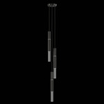 Antonia Cylinder Round Multi-Light Pendant - Black / Nickel / No Skin / Crystal