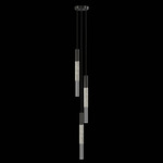 Antonia Cylinder Round Multi-Light Pendant - Black / Nickel / Smoke / Crystal