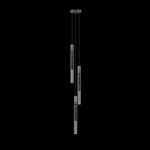Antonia Cylinder Round Multi-Light Pendant - Bronze / Nickel / Charcoal / Crystal