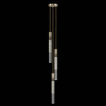 Antonia Cylinder Round Multi-Light Pendant - Ombre Bronze / Nickel / Smoke / Crystal