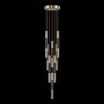 Antonia Cylinder Round Multi-Light Pendant - Soft Gold Leaf / Nickel / Charcoal / Crystal