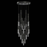 Antonia Cylinder Round Multi-Light Pendant - Black / Nickel / No Skin / Crystal