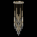 Antonia Cylinder Round Multi-Light Pendant - Ombre Bronze / Brass / No Skin / Crystal