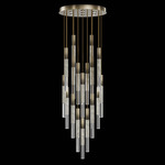 Antonia Cylinder Round Multi-Light Pendant - Ombre Bronze / Nickel / Smoke / Crystal