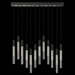 Antonia Cylinder Linear Pendant - Black / Nickel / Smoke / Crystal