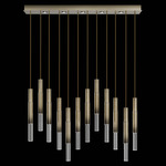 Antonia Cylinder Linear Pendant - Ombre Bronze / Nickel / No Skin / Crystal