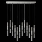 Antonia Cylinder Linear Pendant - Ombre Silver / Brass / No Skin / Crystal