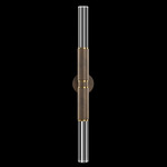 Antonia Cylinder Double Wall Sconce - Bronze / Brass / No Skin / Crystal