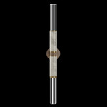 Antonia Cylinder Double Wall Sconce - Bronze / Brass / Smoke / Crystal