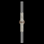 Antonia Cylinder Double Wall Sconce - Bronze / Nickel / Smoke / Crystal