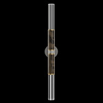 Antonia Cylinder Double Wall Sconce - Silver Leaf / Brass / Charcoal / Crystal