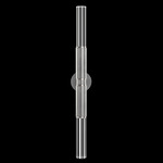 Antonia Cylinder Double Wall Sconce - Silver Leaf / Nickel / No Skin / Crystal