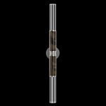 Antonia Cylinder Double Wall Sconce - Silver Leaf / Nickel / Charcoal / Crystal