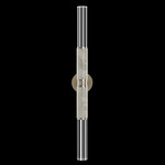 Antonia Cylinder Double Wall Sconce - Soft Gold Leaf / Nickel / Smoke / Crystal