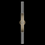 Antonia Cylinder Double Wall Sconce - Ombre Bronze / Nickel / No Skin / Crystal